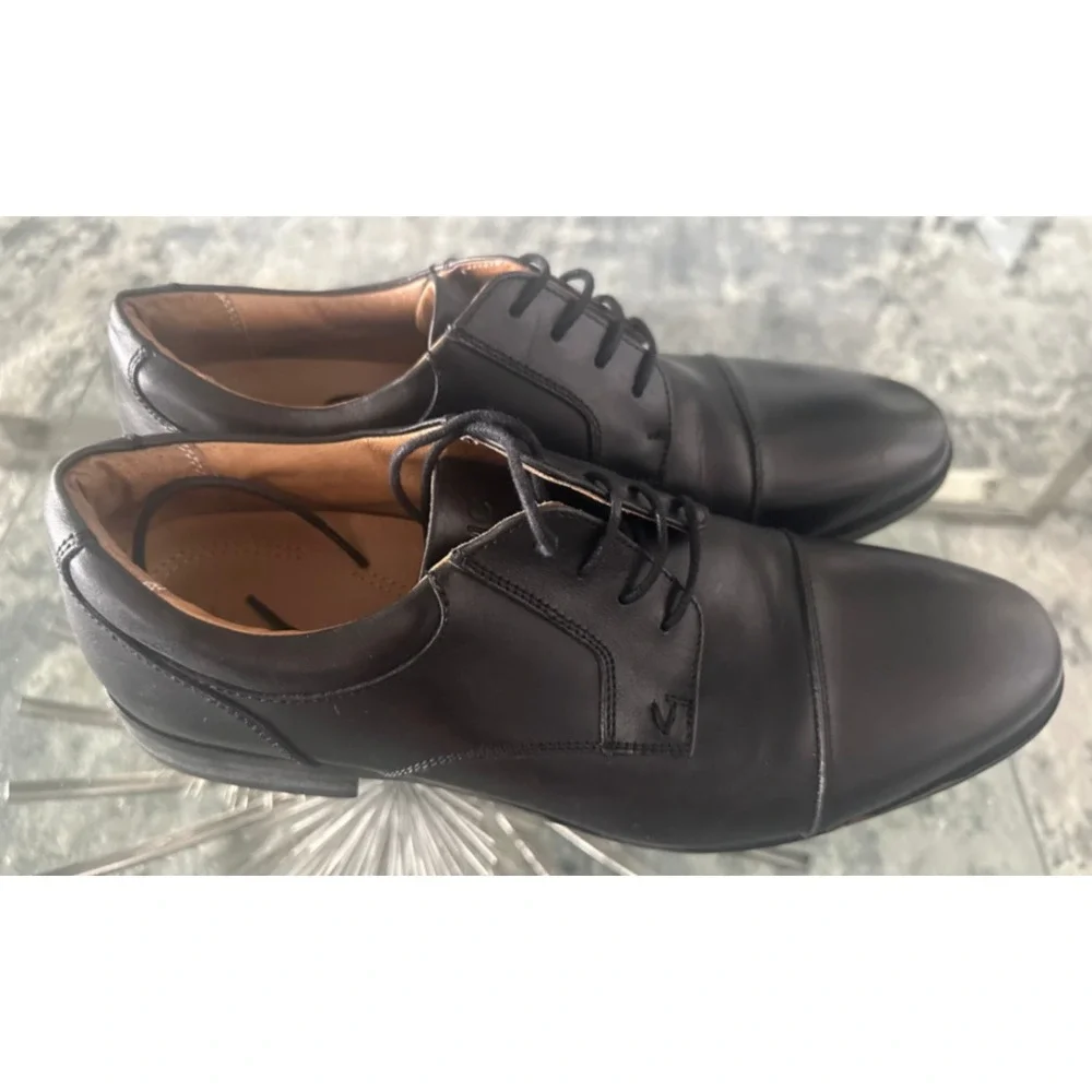 Vionic Shane leather Mens black shoes sz 11